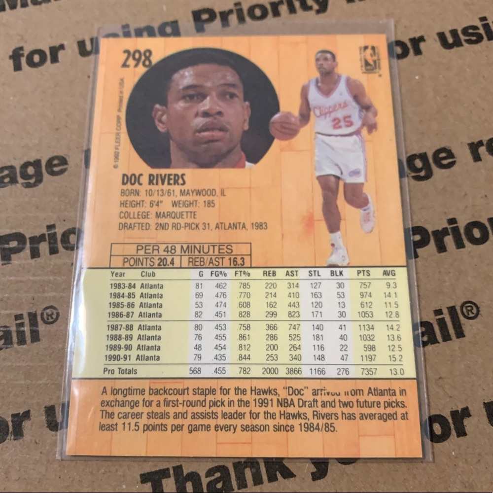Doc Rivers ‘92 Fleer Card - Picture 6 of 6